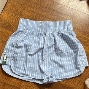 Daily Drills Blue and White Striped Shorts